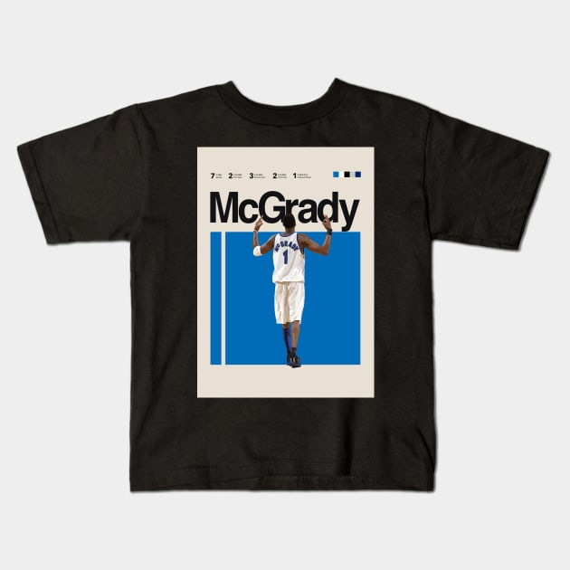 Tracy McGrady Kids T-Shirt by chastihughes